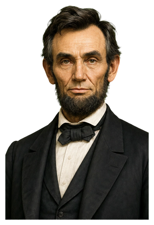 Abraham Lincoln upper-body agent artwork