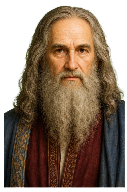 Leonardo da Vinci upper-body agent artwork