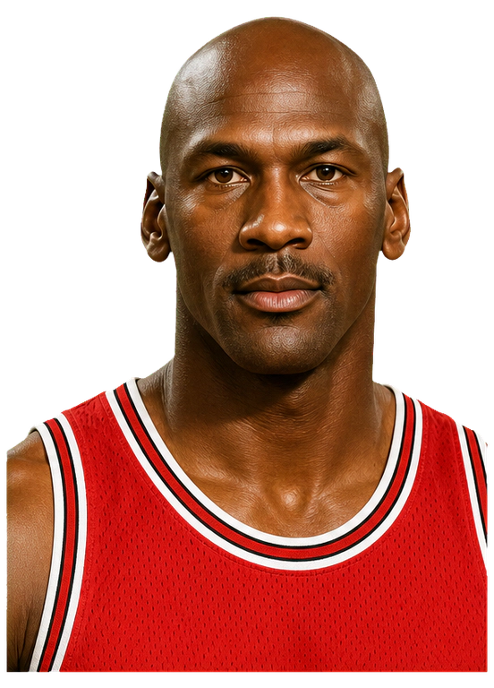 Michael Jordan upper-body agent artwork