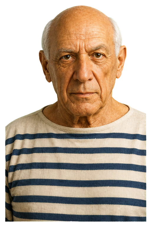 Pablo Picasso upper-body agent artwork