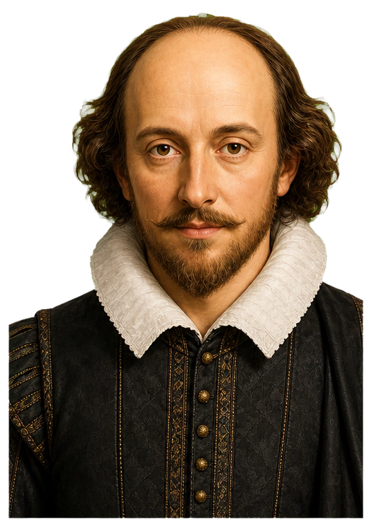 William Shakespeare upper-body agent artwork